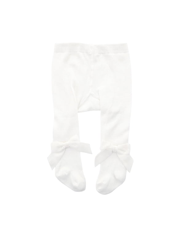 Baby Girls Tights Infant Toddlers Bow Tights Classic Cotton Leggings Socks White,3 Months