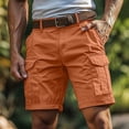 thumbnail image 1 of Jessboyy Cargo Shorts for Men Relaxed Fit Casual Shorts with Pockets Summer Outdoor Hiking Work Cargo Shorts Knee Length Work Shorts Orange,XL, 1 of 6