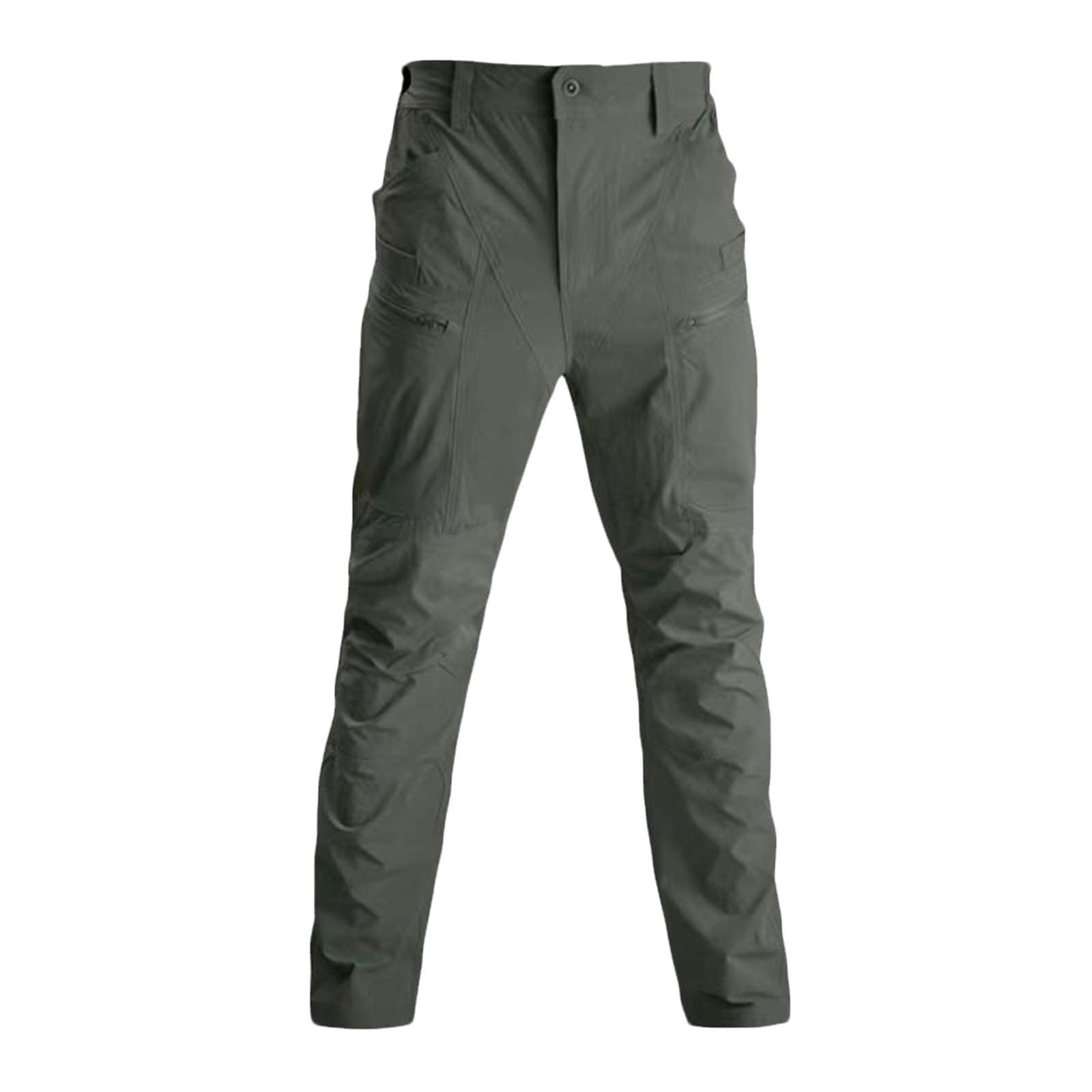 hlysgo Cargo Work Pants for Men with Pockets Relaxed Fit Open Bottom ...