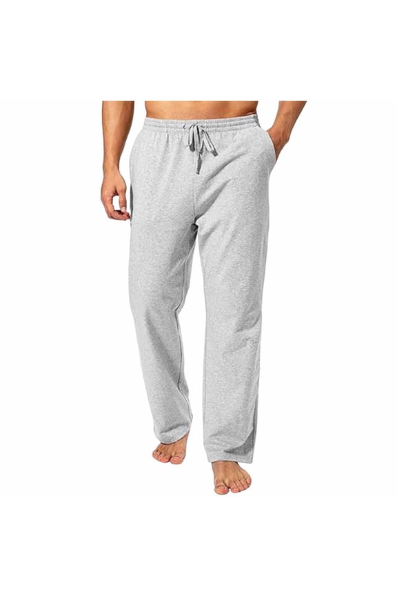 Causal Althletic Pant for Men lightweight Hiking Jogging & Climbing Trousers Workout Active Loose Fit Pant with Pockets Gray,S