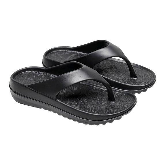 hlysgo Flip Flops for Women Orthotic Lightweight Beach Slides Sandals Anti Slip Shower Slippers with Soft Arch Support Non-Slip Black 8