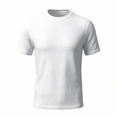 thumbnail image 1 of hlysgo Lightweight Crew Neck Shirt Athletic Running Short Sleeve T-Shirts Breathable Gym Workout Tee Shirts White,L, 1 of 5