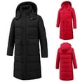 thumbnail image 1 of hlysgo Long Winter Coats for Men with Hood Plus Size Thermal Zip up Quilted Puffer Jackets Thicken Solid Color Puffy Coats Men's Parka Coat Red XXXXL, 1 of 4