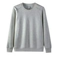 thumbnail image 1 of hlysgo Men's Long Sleeve T Shirts Casual Big and Tall Solid Color Crewneck Pullover Shirt Comfy Base Layer Trendy Fall Winter Basic Tees Gray XXXXL, 1 of 2