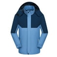 thumbnail image 1 of hlysgo Men's Parka Jackets with Hood Big and Tall Full Zip Windproof Winter Coats Warm Sherpa Fleece Lined Outdoor Hiking Windbreaker Jacket Sky Blue L, 1 of 3