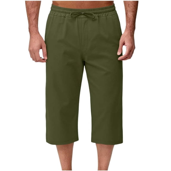 hlysgo Mens Baggy Shorts Gym Athletic Basketball Short Summer Workout Lounge Beach Drawstring Shorts with Pockets Army Green,3xL