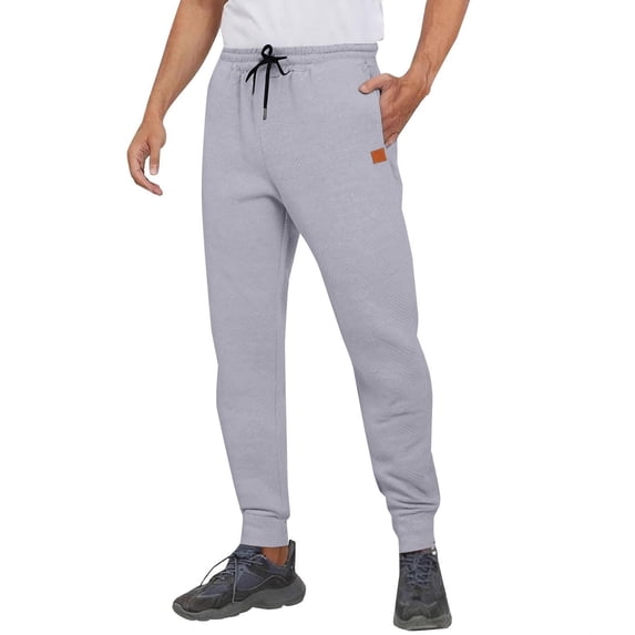 hlysgo Mens Causal Pants Elastic Drawstring Waist Soft Comfy Cozy Fit Trousers Summer Put On Pant with Pockets Gray,3xL