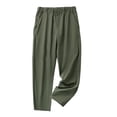 thumbnail image 1 of hlysgo Mens Golf Pants Work Dress Pants Lightweight Quick Dry Casual Pullon Solid Trousers with Pockets Army Green,2xL, 1 of 4