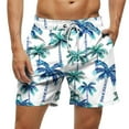 thumbnail image 1 of hlysgo Mens Hawaiian Swim Shorts Trendy Palm Tree Printed Board Shorts no Liner Summer Travel Swim Trunks Quick Dry Bathing Suits Blue XXXXXL, 1 of 6
