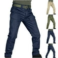 thumbnail image 1 of hlysgo Mens Hiking Pants Straight Fit Stretch Trouser Water Resistant Outdoor Workout Pant with Multi Pockets Army Green,2XL, 1 of 6