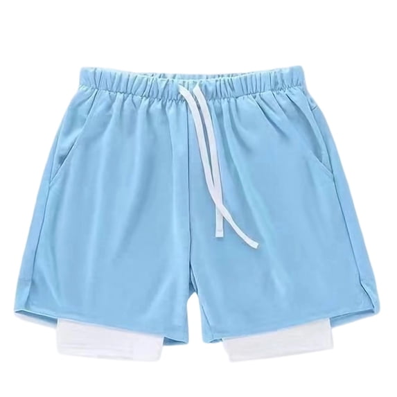 hlysgo Mens Mesh Running Shorts 4 Inch Quick Dry Lightweight Shorts Gym Workout Athletic Short with Pockets Blue,3xL