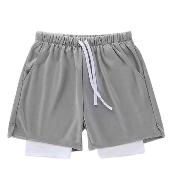 hlysgo Mens Mesh Running Shorts 4 Inch Quick Dry Lightweight Shorts Gym Workout Athletic Short with Pockets Gray,5xL