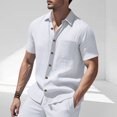 thumbnail image 1 of Jessboyy Mens Short Sleeve Dress Shirts with Pocket Button Down Work Shirts for Men Dressy Casual Wedding Party Semi Formal Shirt Summer Tops White S, 1 of 9