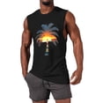 thumbnail image 1 of hlysgo Mens Sleeveless Shirts Hawaiian Printed Summer Beach Tank Tops Loose Fit Graphic Tank Tops Casual Funny Workout Sleeveless T Shirts Black,Size S, 1 of 5