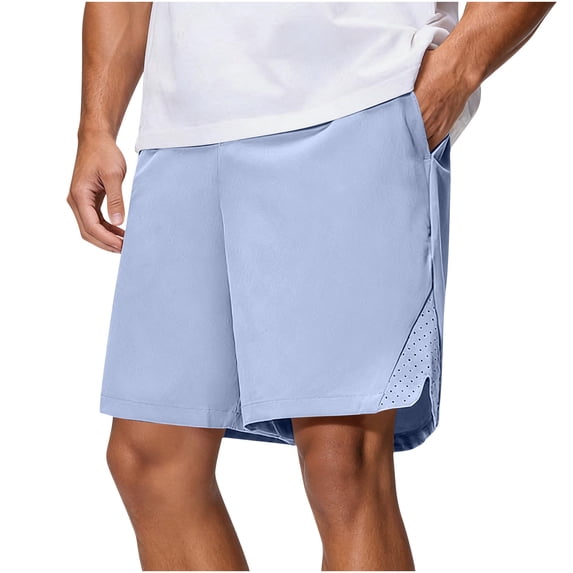 hlysgo Running Shorts for Men with Pockets Breathable Relaxed FIt Workout Athletic Short Summer Casual Gym Shorts Purple,Size XXXL