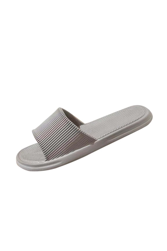 Shower Shoes Bulk for Women Bathroom Shower Slide Slippers Soft Non Slip Sandal for Home Pool Beach Indoor Gray 8