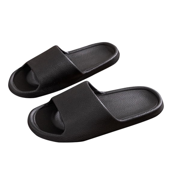 hlysgo Shower Slippers for Women Bathroom Shoes Home Beach Wear Slides Pool Sandals Non-Slip Ultra Lightweight Soft Sole House Indoor Open Toe Black,43