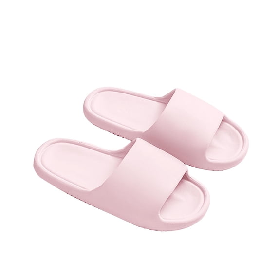 hlysgo Shower Slippers for Women Bathroom Shoes Home Beach Wear Slides Pool Sandals Non-Slip Lightweight Sole House Open Toe Pink 37