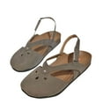 thumbnail image 1 of hlysgo Suede Leather Womens Shoes Low Heels Out Casual Women Outdoor Ladies Footwea Gray 36, 1 of 5