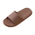 thumbnail image 1 of hlysgo Women Shower Slippers Slides Sandals Pool Slides House Slippers Non-Slip Indoor Bathroom Shoes Beach Sandals Brown 44, 1 of 5