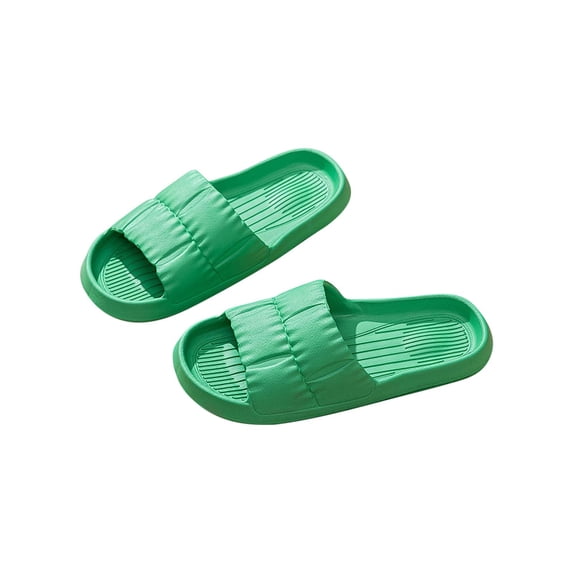 hlysgo Women Soft Sole Cloud Slides Bathroom Slippers Indoor Outdoor Beach Sandals Summer Non Slip Flip Flops Green 38