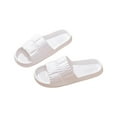 thumbnail image 1 of hlysgo Women Soft Sole Cloud Slides Bathroom Slippers Indoor Outdoor Beach Sandals Summer Non Slip Flip Flops White 36, 1 of 5