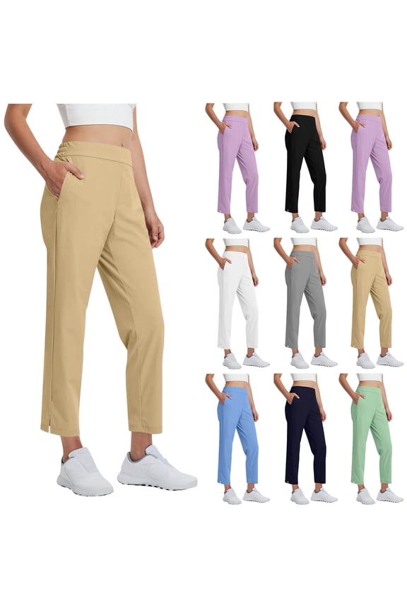 Women Wide Leg Pants High Waist Stretch Dress Casual Trouser Officewear Business Work Pant with Pockets Mint Green,XL