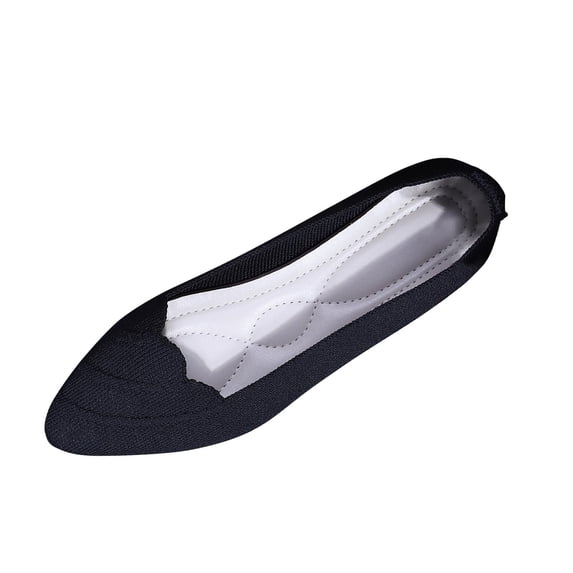 hlysgo Women's Flats Ballet Shoes Comfortable Pointed Toe Soft Knit Flat Casual Slip On Work Dress Shoes Black,43