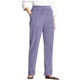 thumbnail image 1 of hlysgo Womens Corduroy Pants High Waist Wide Leg Straight Pant Y2K Streetwear Comfy Trousers with Pocketes Purple,M, 1 of 5