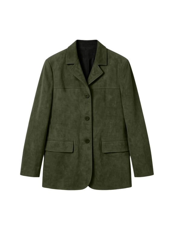 Womens Old Money Aesthetic Jacket Winter Suede Y2K Outerwear Faux Leather Jackets Fall Fashion 2026 Trendy Coats with Pockets Army Green,XL