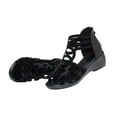 thumbnail image 1 of hlysgo Womens Slide Wedge Sandal Open Toe High Heel Zipper Back Platform Black,37, 1 of 5