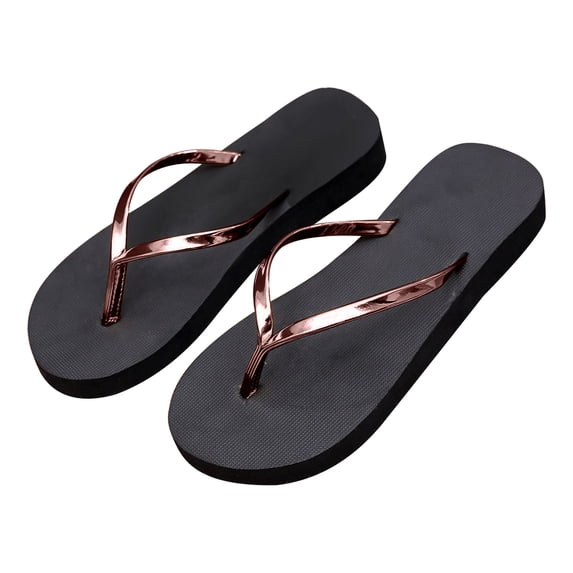 hlysgo Womens Slim Comfortable Flip Flops Summer Beach Thong Sandals Arch Support Non Slip Brown 8.5