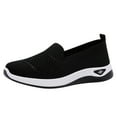 thumbnail image 1 of hlysgo Womens Woven Orthopedic Breathable Soft Shoes Arch Support Diabetes Foam Shoes Walking Anti Skid Sports Shoes Black 41, 1 of 5