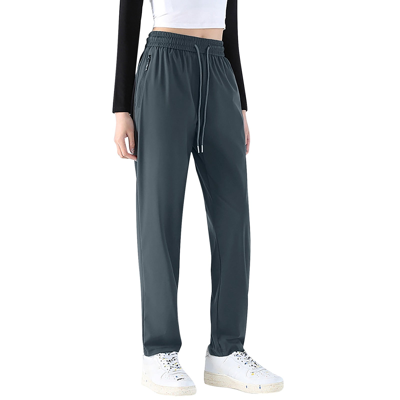 Women's High Waist Loose Comfortable Stretch Casual Sports Pants main image 1