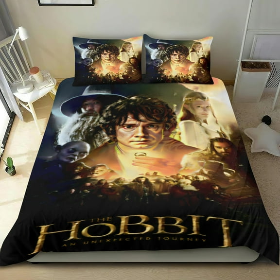 the hobbit Themed Bed Sheet Set Three Piece Set 36x75 In ches Comfortable And Skin Friendly Unique Design Creating A Star Studded Night Home Decor Gifts For Family Friends fans