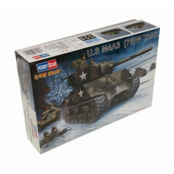 hobby boss us m4a3 76 (w) tank vehicle model building kit