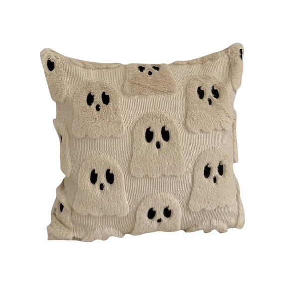 hociret Plush 3D Ghost Throw Pillows Covers - Fall/Halloween/Thanksgiving Decor, Cozy Textured Cushions for Couch/Bed, Multiple Autumn Colors