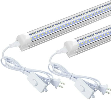 hocled 2 ft Adjustable 24W LED Plug Shop Light Fixtures 2 Pack