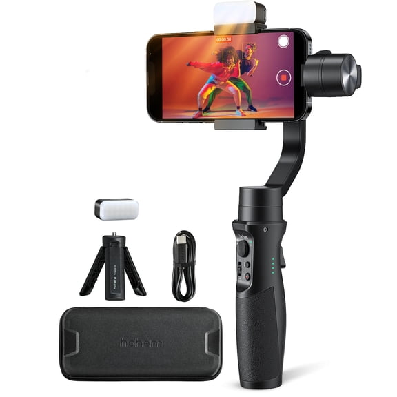 hohem iSteady Mobile+ Kit Gimbal Stabilizer for Smartphone, 3-Axis Phone Gimbal with Fill Light, Ultra-Wide-Angle Mode, 600 Inception, YouTube Vlog Stabilizer for Android and iPhone 15,14,13 PRO Max