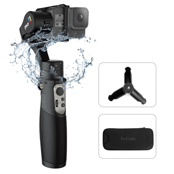 Open Box hohem iSteady Pro 3 Handheld 3-Axis WiFi Action Camera Gimbal Stabilizer IPX4 Splash Proof Anti-Shake APP Remote Control with Mini Tripod Stand Compatible