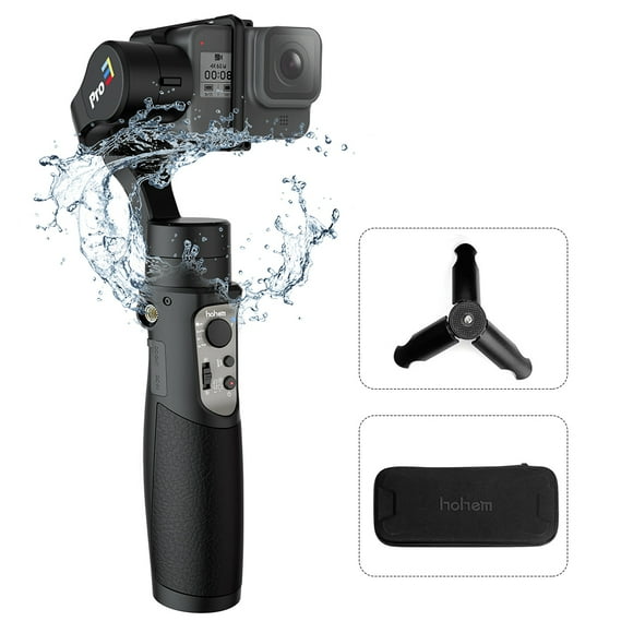 hohem iSteady Pro 3 Handheld 3-Axis WiFi Action Camera Gimbal Stabilizer IPX4 Splash Proof Anti-Shake APP Remote Control with Mini Tripod Stand Compatible