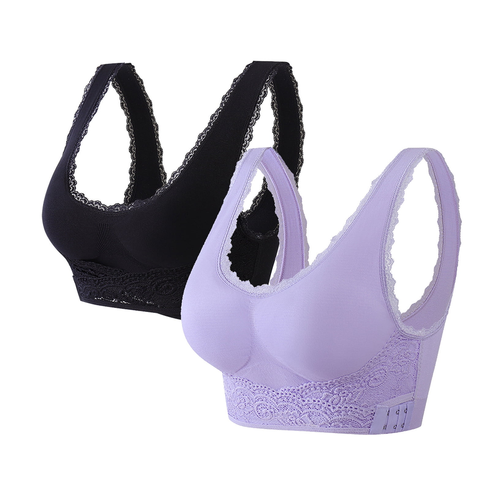 Womens Bras Comfortable Lady Comfy Corset Bra Front Side Buckle Lace Bras  Slim And Shape Bra