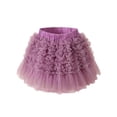thumbnail image 1 of hoksml 3-12 Years Girls' Fashion Sweet Puff Cake Skirt Splicing Mesh Skorts Pleated Flowing Dance Ballet Half Skirt, 1 of 9
