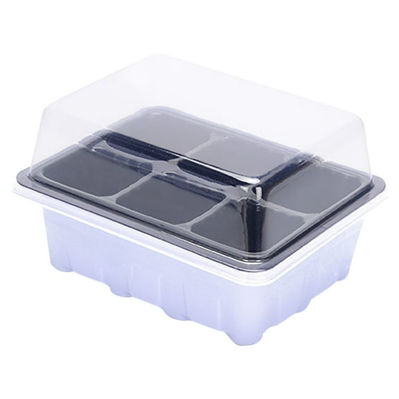 hoksml 6 Cell Plant Germination Tray with Transparent Cover