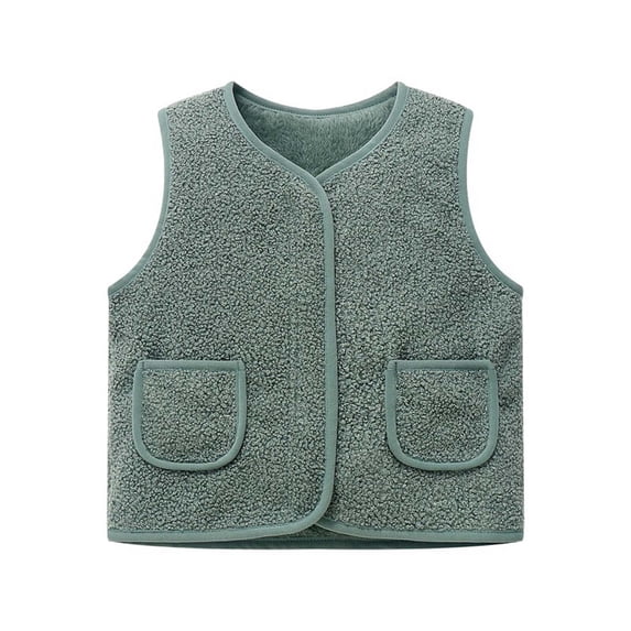 hoksml Baby Fleece Vest Infant Boys Girls Toddler Sleeveless Warm Jacket Coat Winter Warm Soft Vest