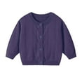thumbnail image 1 of hoksml Baby Toddler Unisex Knit Cardigan Open Front Sweater Breathable Long Sleeve Cover Up Soft Solid Color Nursery Cardigan, 1 of 6