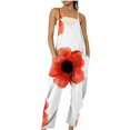 thumbnail image 1 of hoksml Beach Pants,Fashion Women Sleeveless Printed Cold Shoulder Vest Casual Jumpsuit, 1 of 5
