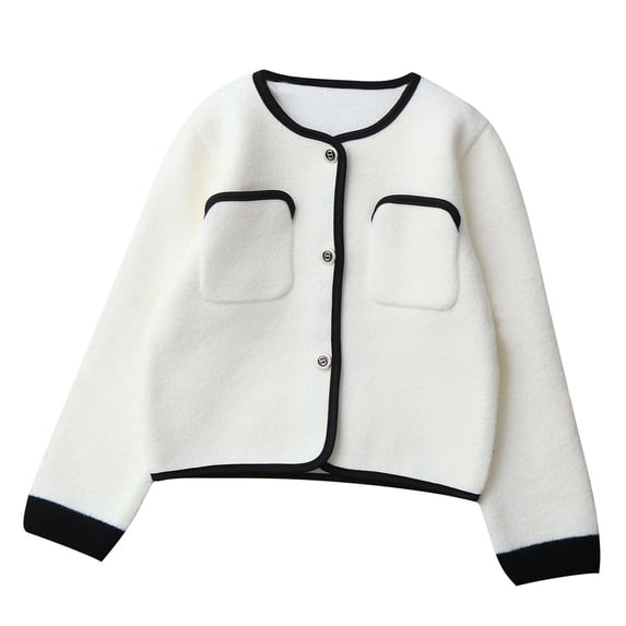 hoksml Big Girls Cable Knit Cardigan 5-12 Years Lace Trim Button Up Sweater Soft Warm Long Sleeve Open Front Cover Up for Fall Winter