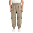 thumbnail image 1 of hoksml Boys Cargo Jogger Pants, Kids Elastic Waist Pull-On Pants with Multi Pockets, Casual Solid Color Hiking Pants, 1 of 5
