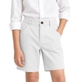 thumbnail image 1 of hoksml Boys Chino Uniform Shorts, Kids Elastic Waist Casual Back to School Shorts with Pockets, 1 of 9